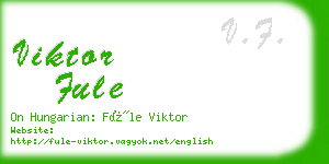 viktor fule business card